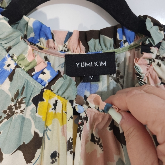 Yumi Kim Floral Long Sleeve Dress, Size Medium - Picture 2 of 6